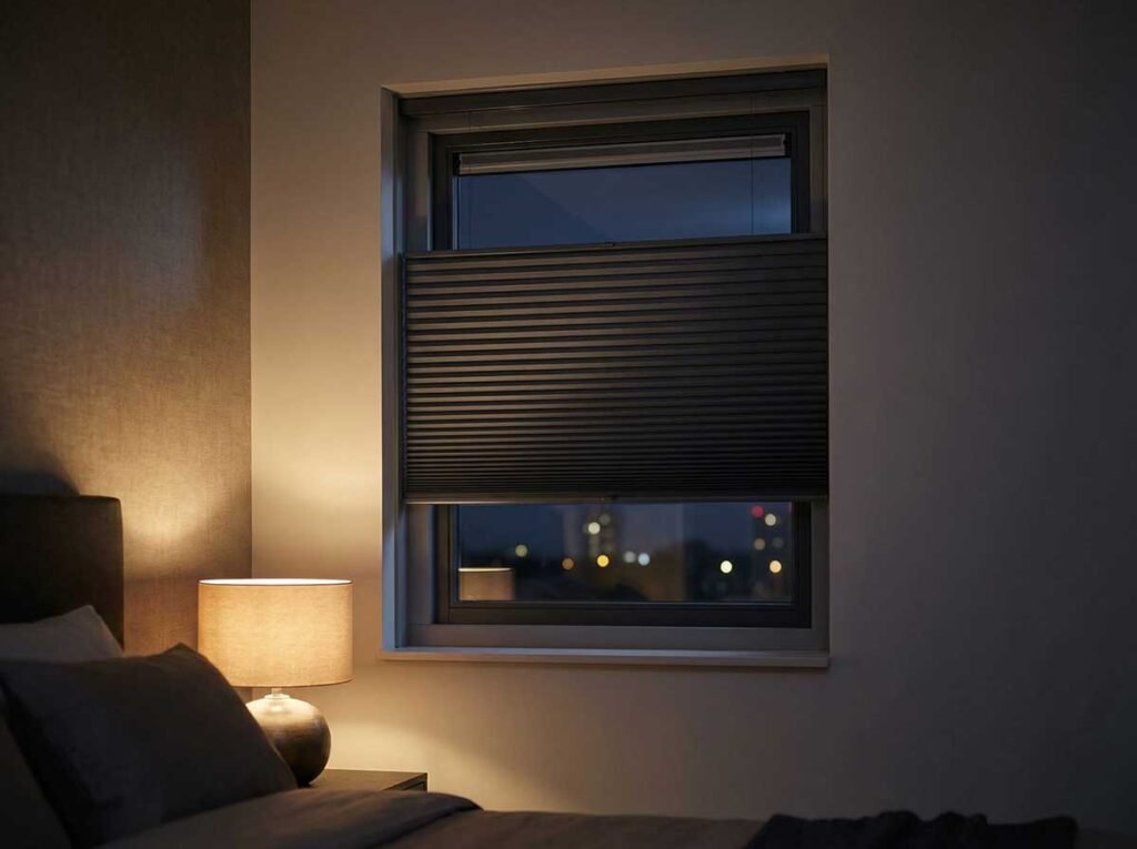 plisségordijnen voor de slaapkamer