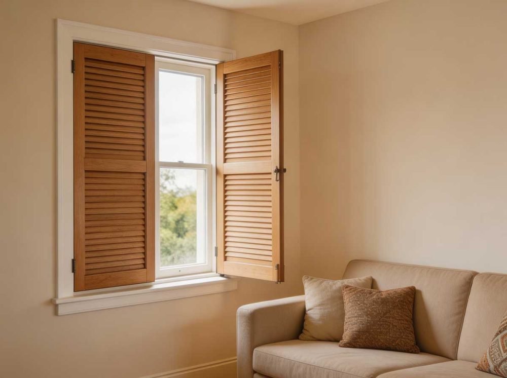 Hout-look waterproof shutters