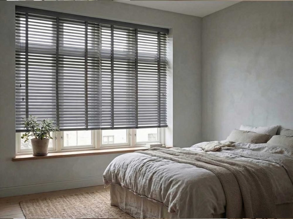 Houten jaloezieën grijs